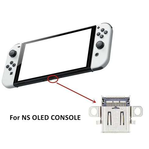 2-Pack USB C Charging Port with Screws for Switch OLED HEG-001 in Kuwait