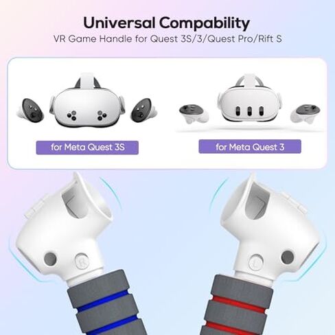 YUANHOT VR Gaming Accessories Bundle, Controller Extension Grips + 3-in-1 RGB Fast Charging Dock Station in Kuwait