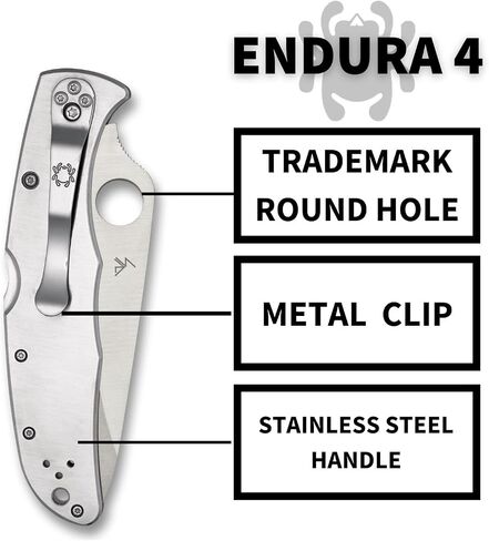 Spyderco Endura 4 Folding Pocket Knife, PlainEdge in Saudi Arabia