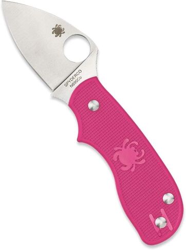 Spyderco Squeak Folding Pocket Knife with 2" N690Co Steel Blade and FRN Handle - EDC Knife for Men and Women, Perfect for Hunting, Tactical, Camping, Survival, Hiking - PlainEdge - C154PBK in Saudi Arabia