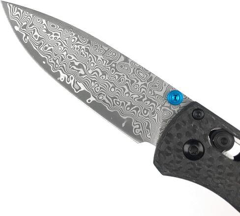 HUAAO EDC Pocket Knife with 3'' Damascus Blade Carbon Fiber Handle, Damascus Folding Knife with Thumb Stud Pocketclip in Kuwait