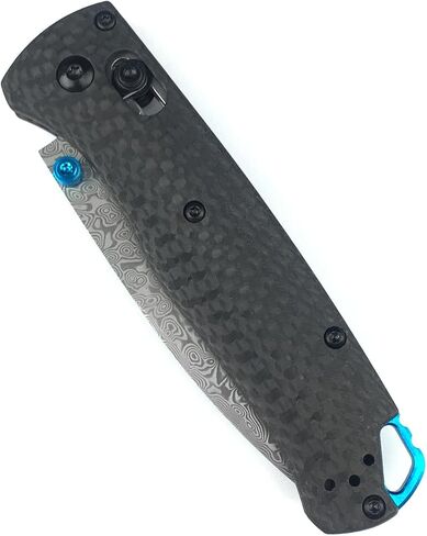 HUAAO EDC Pocket Knife with 3'' Damascus Blade Carbon Fiber Handle, Damascus Folding Knife with Thumb Stud Pocketclip in Kuwait