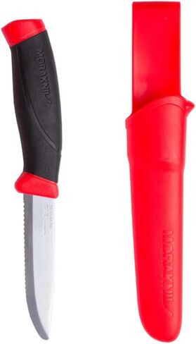 Morakniv Companion Serrated Rescue Knife with Sandvik Stainless Steel Blade, 3.9-Inch,Orange in Saudi Arabia