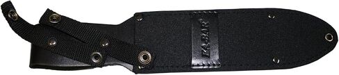 KA-BAR Fighter Fixed Blade Knife 8" Partially Serrated Drop Point 1095 Cro-Van Black Powder Coat Blade Kraton Handle Black in Saudi Arabia