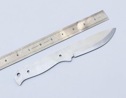 Hand Crafted 9" Stainless Steel Outdoor Hunter knife, Blank blade, DIY, Knife making tools, Camping, Survival, EDC, Best Gift, complete Knife Making Kit (Blade, wood Scale & Leather Sheath) in Saudi Arabia