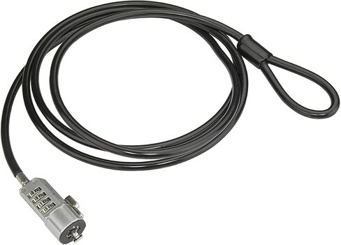 6 ft. Vinyl Coated Steel Laptop Combination Lock Cable - Black in Saudi Arabia