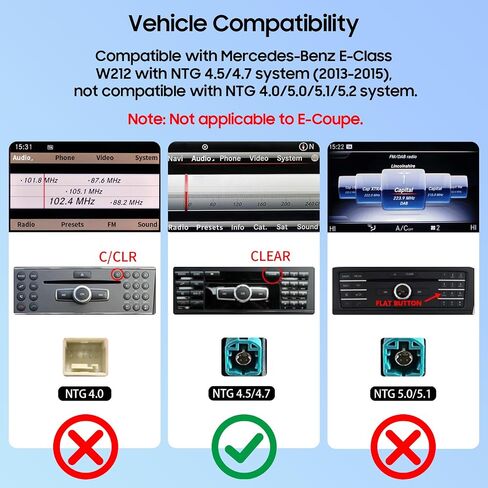 12.3'' CarPlay for Mercedes E-Class W212 (2013-2015) | NTG4.5/4.7 in Saudi Arabia
