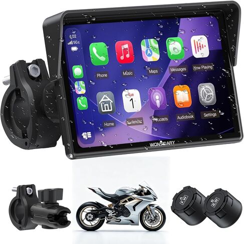 W722TPMS 7" Wireless Motorcycle CarPlay & Android Auto with TPMS in Saudi Arabia