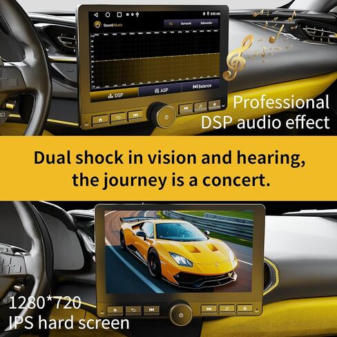 Haudio 10.1 Inch Single Din Car Stereo,Wireless Apple Carplay Android Auto,Android Car Stereo 2G+64G, Built-in GPS/Wi-Fi/Mirror Link, Includes Backup Camera in Saudi Arabia