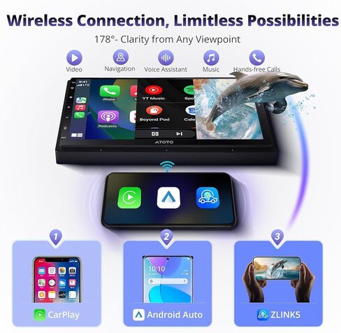 ATOTO A5L 7inch Android Double DIN Car Stereo,Wireless CarPlay&Android Auto in Saudi Arabia