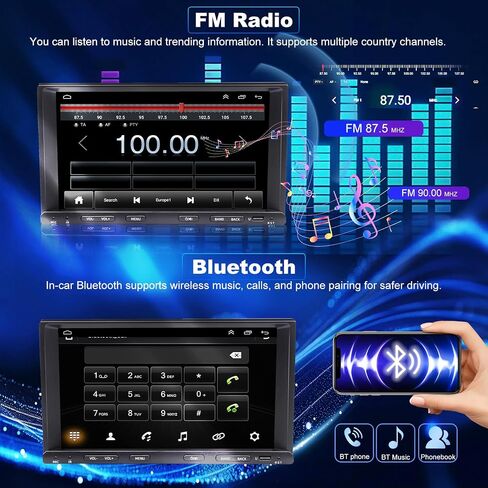 5GWifi ترقية راديو السيارة لتويوتا تاكوما 1995-2004، 4Runner 1998-2002، كامري 1992-2001، تندرا 2000-2002، سيينا T100 كورولا 7 بوصة تعمل باللمس ستيريو، CarPlay Android Auto Bluetooth GPS FM Camera in Kuwait