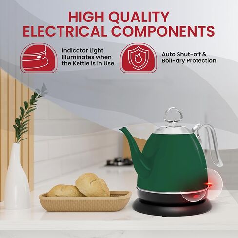 Chantal Mia Electric Kettle, 32 oz (Forest Green) in Kuwait