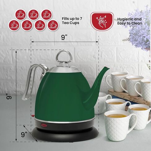 Chantal Mia Electric Kettle, 32 oz (Forest Green) in Kuwait