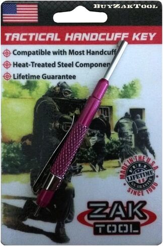 Zak Tool ZT-13-PNK Aluminum Handcuff Standard Cuff Key, Pink in Kuwait