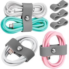 10pcs Earbuds Cord Organizer Silicone Keeper Cable Ties USB Charge Holder in Kuwait