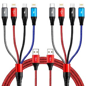 Multi Charging Cable,[2Pack 6FT] 4 in1 Multiple Charger Cord for All Device in Kuwait