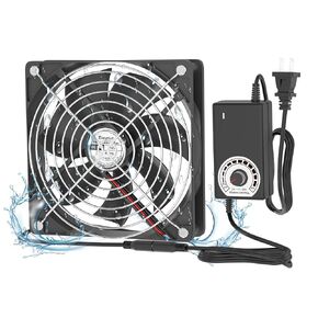 Waterproof Small 120V Cabinet Ventilation Exhaust Fan, Adjustable Speed Fan for Plant Cabinet Greenhouse Terrarium Grow Tent Receiver Amplifier Xbox DVR Component Cooling in Saudi Arabia