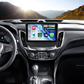 راديو سيارة 4G+128G لسيارة شيفروليه تشيفي إكوينوكس 2017 2018 2019 2020 مع Carplay اللاسلكي Android Auto، 10 بوصة 1280 * 720 ستيريو سيارة بشاشة تعمل باللمس مع نظام تحديد المواقع بلوتوث FM وكاميرا احتياطية in Kuwait