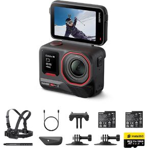 Insta360 Ace Pro 2 Starter Bundle - 8K Waterproof Action Camera Co-Engineered with Leica, 1/1.3" Sensor, Dual AI Chips, Superior Low-Light, 2.5" Flip Screen for Vlogging, Travel & Sports in Saudi Arabia