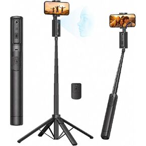 Auto Face Tracking Tripod, 67" Phone Tripod with 360° Auto Tracking, Smart Follow Rotation Phone Holder for iPhone & Android, for Vlogging, Live Streaming, Video Calls in Saudi Arabia