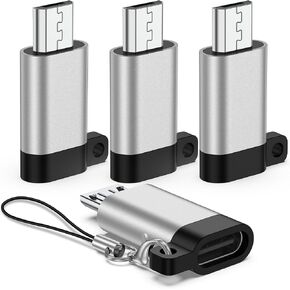 Micro USB to USB-C Adapter 4Pack, USB Type C Female to Micro Male Converter in Saudi Arabia