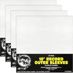 10" Record Outer Sleeves - Super Clear Premium 2 Mil Thick - Archival Quality BOPP - 10SB02 (100) in Saudi Arabia