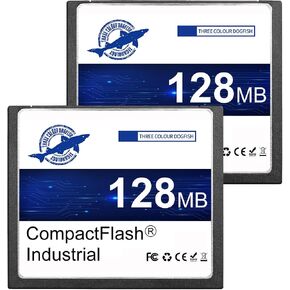 Dogfish 2 Pack 128MB Compact Flash Memory Card High Performance Industrial CF Type I Card FAT16 for Industrial Equipment and Vintage Digital Cameras in Saudi Arabia