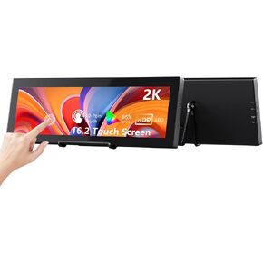 12.3 Portable Touchscreen Monitor,1920*720 IPS Mini Touch Screen,Travel Display with Foldablestand & Speaker, HDMI USBC CNC External Monitor for Laptop Phone Aida64 GPU CPU RAM Monitoring, VESA in Kuwait