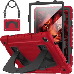 OKP Case for Samsung Galaxy Tab A11+ Plus 11 Inch 2025/ A9+ Plus 2023 (SM-X230/X236/X238U/X210/X216/X218), Galaxy 11" Tablet Cover 5G with Built-in Screen Protector, Shoulder Strap, Purple+Hot Pink in Kuwait