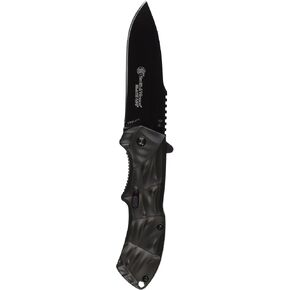 Smith & Wesson Black Ops SWBLOP3 7.7in S.S. Assisted Opening Knife with 3.4in Drop Point Blade and Aluminum Handle for Outdoor, Tactical, Survival and EDC in Saudi Arabia