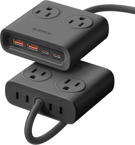 ORICO 25W GaN Power Strip with USB Ports, 8-in-1 Charging Station in Saudi Arabia