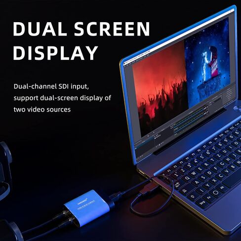 USB 3.0 SDI Dual Input Capture Card, 1080P Video Broadcast Game Live Stream, SDI to USB 3.0 HD Live Streaming Video Grabber Converter Free Driver in Saudi Arabia