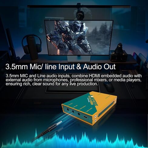 Avmatrix SDI/HDMI to USB3.0 Video External Capture Card for Streaming, Uncompressed (YUY2) 1080P60 Play and Pluy for Church Live Streaming Tele-Conference Tele-Education (UC1218-4K PRO) in Saudi Arabia
