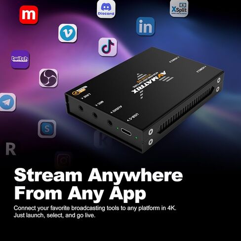 AVMATRIX 4K60 HDMI2.0 to USB 3.1 Game Capture Card for PS5/Switch Streaming in Saudi Arabia