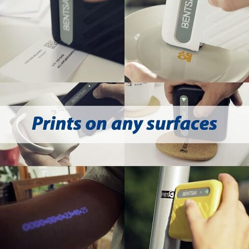 BENTSAI B10 Mini Handheld Printer Portable Printer Mini Inkjet Printer Wirless WiFi Printer with iOS/Android APP for DIY Printing Tshirt Printing QR Code Date Picture Printing (Yellow) in Saudi Arabia
