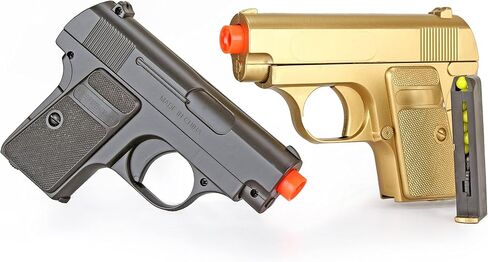 BBTac Airsoft Pistol Gold and Black Dual 328 Sub-Compact Mini Pocket Pistols 110 FPS Spring Airsoft Gun in Saudi Arabia