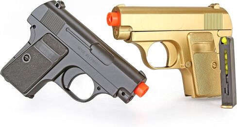 BBTac Airsoft Pistol Gold and Black Dual 328 Sub-Compact Mini Pocket Pistols 110 FPS Spring Airsoft Gun in Saudi Arabia