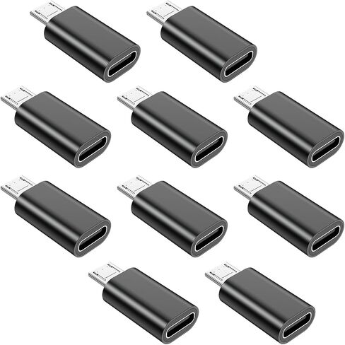USB C to Micro USB Adapter, 10Pcs Type C Female to Micro USB Male Converter in Kuwait