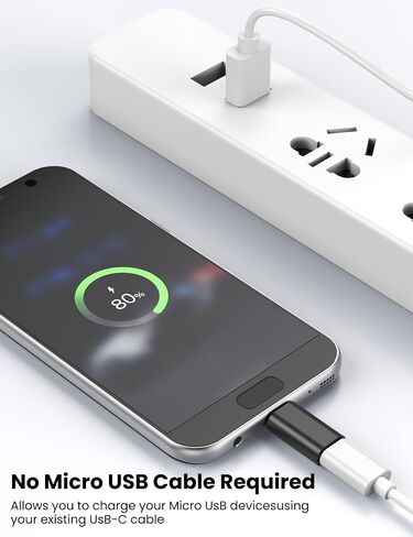 USB C to Micro USB Adapter, 10Pcs Type C Female to Micro USB Male Converter in Kuwait