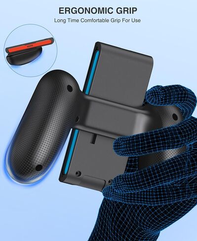 Svetaecho Comfort Charger Grip Compatible with Nintendo Switch 2 Joy Con Only, Ergonomic Hand Charging Grip for Joycon 2 with USB C Fast-Charging Cable in Kuwait