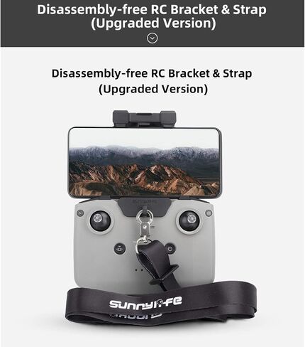 RC-N1 Remote Control Tablet Holder Mount for DJI Mini 3/Mini 3 Pro/Mavic 3/Air 2S/Mavic Air 2/Mini 2 Drone Controller Accessories 7.9-11'' Extended Smartphone Clamp Bracket with Lanyard Strap in Kuwait