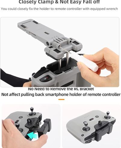 RC-N1 Remote Control Tablet Holder Mount for DJI Mini 3/Mini 3 Pro/Mavic 3/Air 2S/Mavic Air 2/Mini 2 Drone Controller Accessories 7.9-11'' Extended Smartphone Clamp Bracket with Lanyard Strap in Kuwait