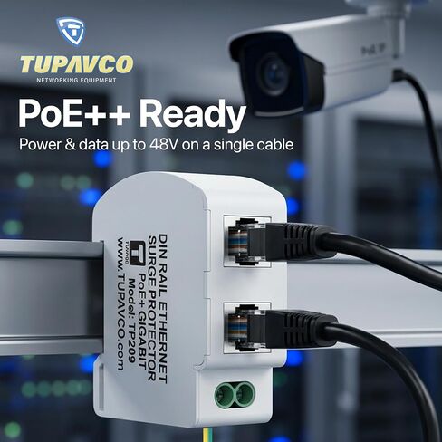DIN Rail Ethernet Surge Protector (5 Pack) Gigabit - Compatible with PoE++ - Tupavco TP209x5 in Saudi Arabia