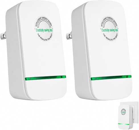 New Universal Energy-Saving Box, Reduce Electricity Bills, Plug-and-Play, Power Factor Corrector for Home and Office Use (2Pcs) in Saudi Arabia