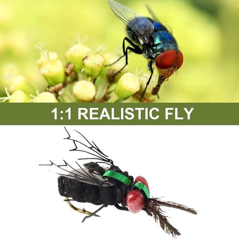 Realistic Fly Fishing Flies Set Dry Fly Mosquitos Set of 12 Flies Handmade Rainbow Trout Fishing Lure kit Flyfishing in Saudi Arabia