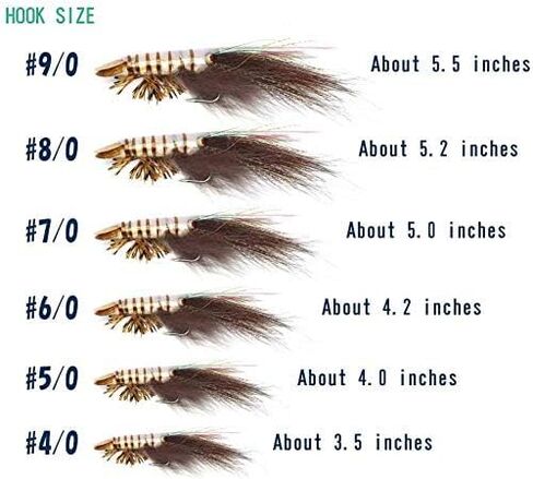 Ultra Realistic Shrimp Flies, Saltwater Fly Fishing Lures for Tarpon, Bonefish, Redfish, Snook (Brown, 6#) in Saudi Arabia