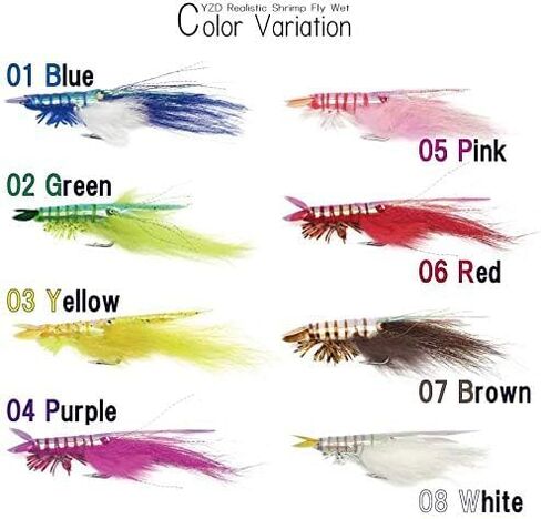 Ultra Realistic Shrimp Flies, Saltwater Fly Fishing Lures for Tarpon, Bonefish, Redfish, Snook (Brown, 6#) in Saudi Arabia