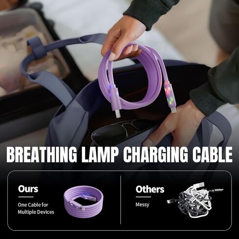 MPATIBY 240W USB C Cable,4 in 1 Charging Cable Fast Charging & Data Sync in Saudi Arabia