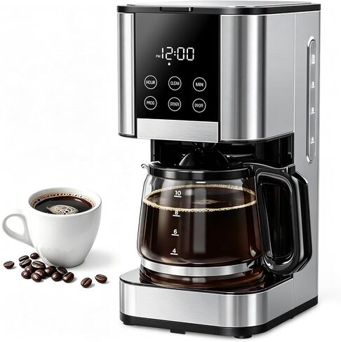 10 Cup Programmable Coffee Maker, Regular & Strong Brew Drip Coffee Machine in Kuwait