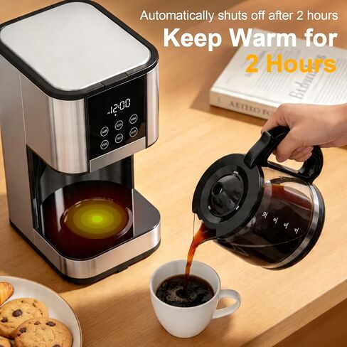 10 Cup Programmable Coffee Maker, Regular & Strong Brew Drip Coffee Machine in Kuwait